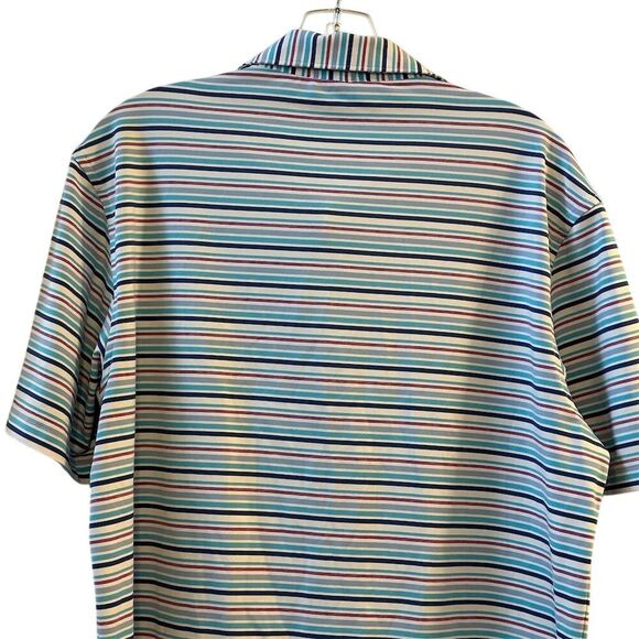 Peter Millar Men's Striped Golf Polo Shirt Multicolor Size S - Picture 9 of 14